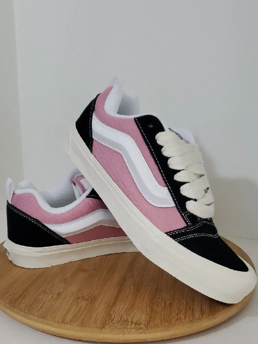 Vans Knu Skool Colorblocking Black/Pink Unisex Sneakers M 9.5/ W 11 NIB